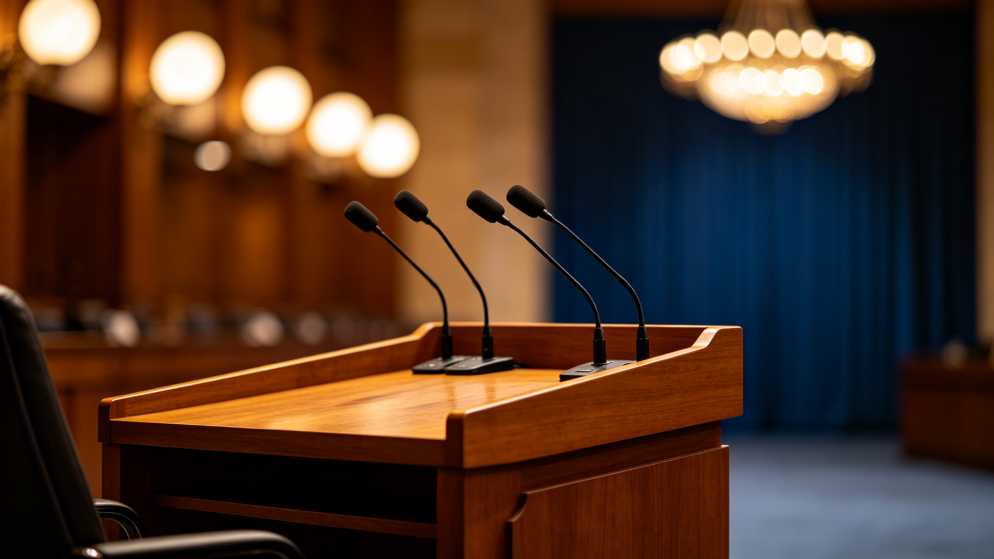 International conference podium